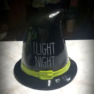 Rae Dunn Flight Night Witch Black Hat Happy Halloween trick or treat decor